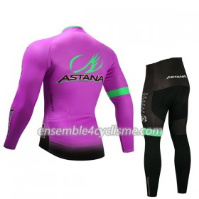 Tenue Maillot M/L + Collant Long 2017 Astana Pro Team Enfant N003